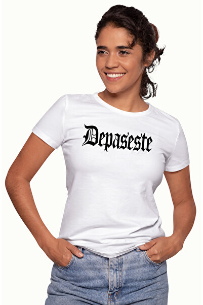 StoryGift Romania Tricou Femei Depaseste, Mesaj Motivational, Cuvant, Text In...