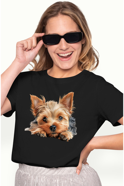 StoryGift Romania Tricou Femei Cu Un Catelus Blanos De Talie Mica, Ilustratie...