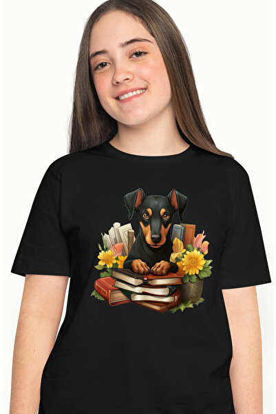 StoryGift Romania Tricou Femei Cu Un Caine Care Are Multe Carti, Ilustratie, ...