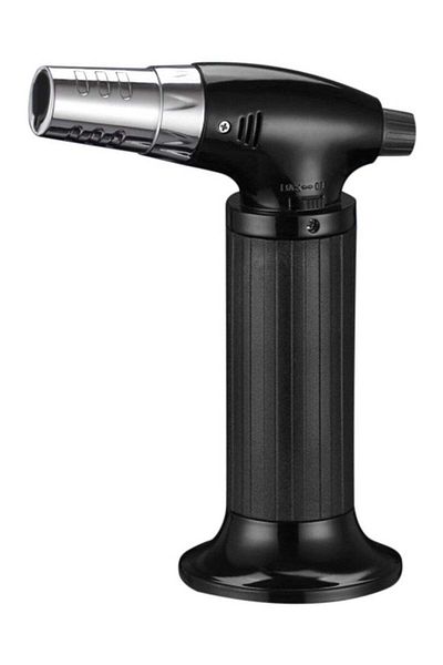 Denx Dinx Charcoal Torch Lighter With Flame, Black/silver