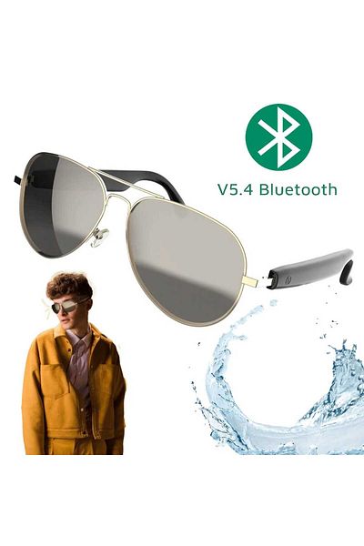 Green Lion Helsinki Smart Glasses With Touch Control, Uv400 Protection, Built-in Microphone, Remote