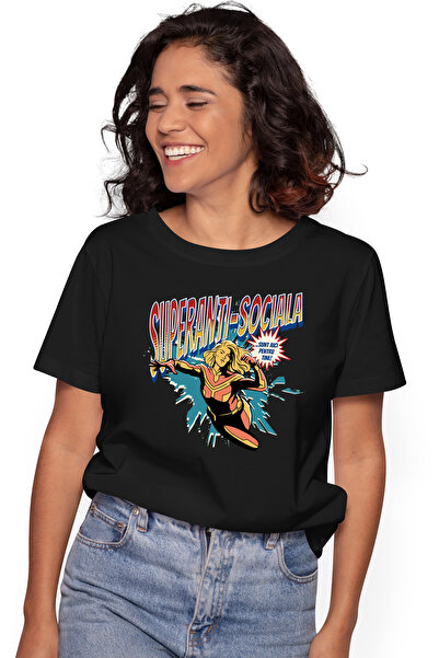 StoryGift Romania Tricou Femei Super Antisocila Supererou Sunt Aici Pentru Ti...