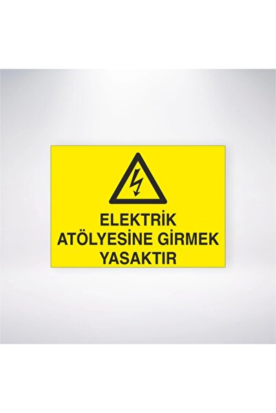Reysa Tasarım من ممنوع الدخول إلى ورشة العمل الكهربائية ملصق 20X28 سم