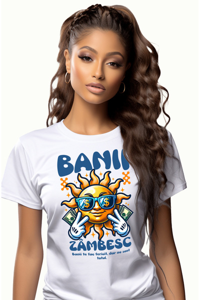 StoryGift Romania Tricou Femei Soare Cu Ochelarii Bani Nu Sunt Totul Cu Impri...