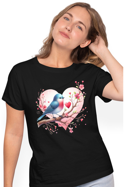 StoryGift Romania Tricou Femei Cu O Pasare Care Sta Pe O Ramura, Ilustratie, ...