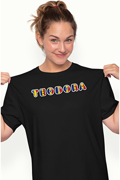 StoryGift Romania Tricou Femei Cu Numele Teodora, Romania, Suporter, Steagul ...