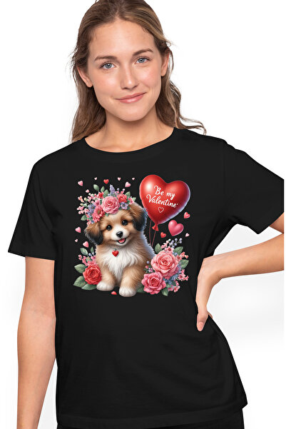 StoryGift Romania Tricou Femei Cu Un Catelus Fericit, Jucaus, Grija, Ilustrat...