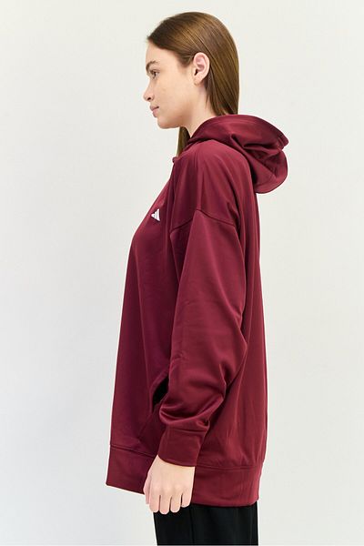 adidas Women Sportswear Fit Long Sleeve Training Sweatshirt, Maroom