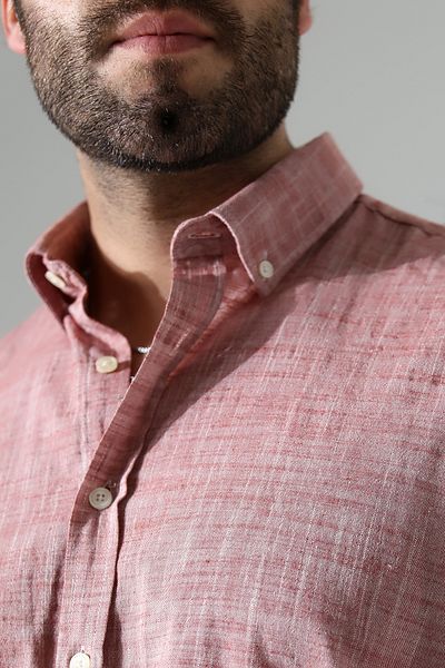 Corradeo Giyim New Season Oversize Cut Long Sleeve Cotton Linen Men's Shirt