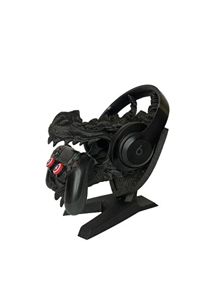 Goplast Premium EJDERHA BAŞI Playstation 5 Kol Tutucu Kulaklık Standı PS5 Joy...