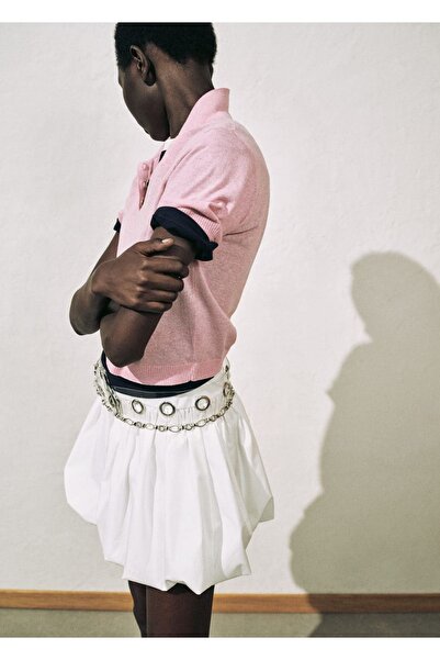 MANGO Woman Gestanzter Vinylgürtel