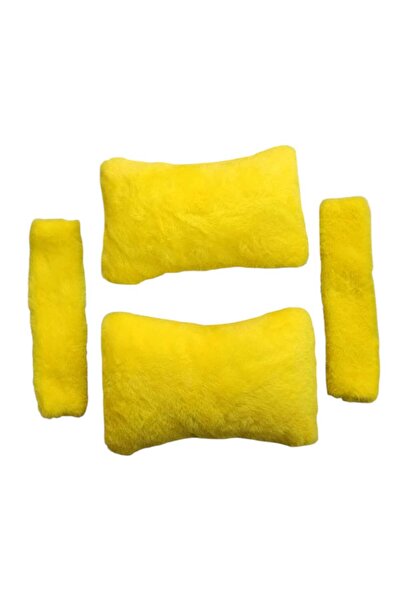 Oto Aksesuarcım Σετ μαξιλαριών ασφαλείας με λούτρινο ορθοπεδικό μαξιλάρι αυτο...