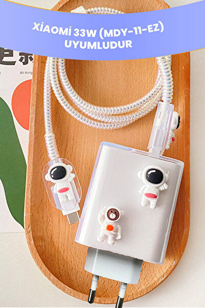 WANNACASE Redmi 33W Uyumlu Şarj Kablosu Ve Şarj Başlığı Koruyucu Kılıf Şarj A...