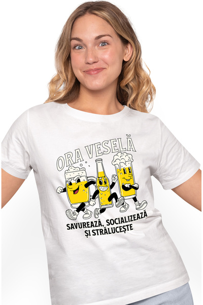 StoryGift Romania Tricou Femei Ora Vesela Pahare De Bere Alcool Petrecere Cu ...