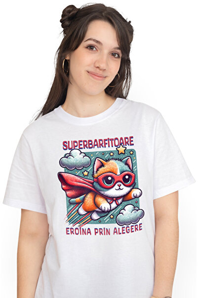 StoryGift Romania Tricou Femei Super Barfitoare, Supererou, Eroina Prin Alege...