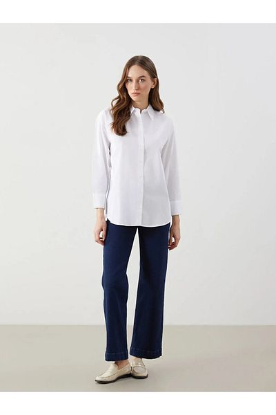 LC Waikiki Lcw Modest Oversize Poplin Women's Shirt Tunic