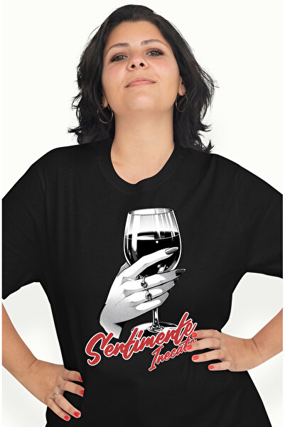 StoryGift Romania Tricou Femei Mana De Femeie Cu Pahar De Vin Mesaj Sentiment...