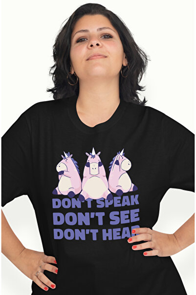 StoryGift Romania Women's T-Shirt With Message Don't Speak Don't See Don't He...