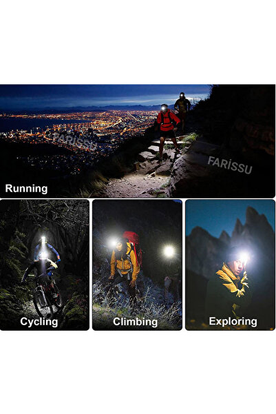 farissu Şarjlı Süper Parlak Led Kafa Feneri – Gold Orıon Or-116 10 Saat Çalışma Süresi