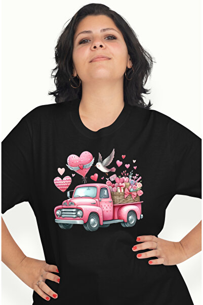 StoryGift Romania Tricou Femei Cu O Masina Plina Cu Ri, Ilustratie, Inimioare...