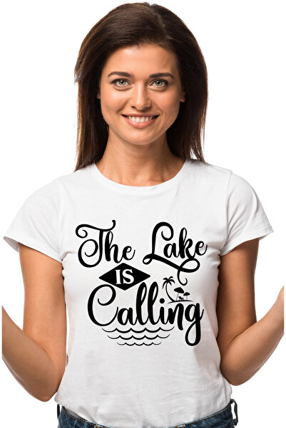 StoryGift Romania Tricou Femei Cu Mesajul In Engleza "the Lake Is Calling" - ...