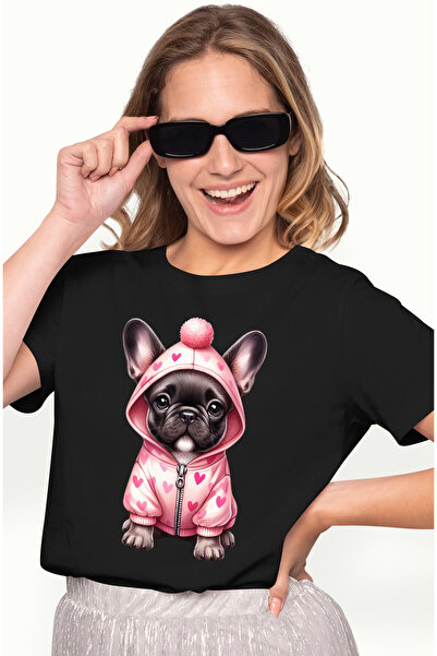 StoryGift Romania Tricou Femei Cu Un Catel Tristut Care Poarta Un Hanorac Cu ...