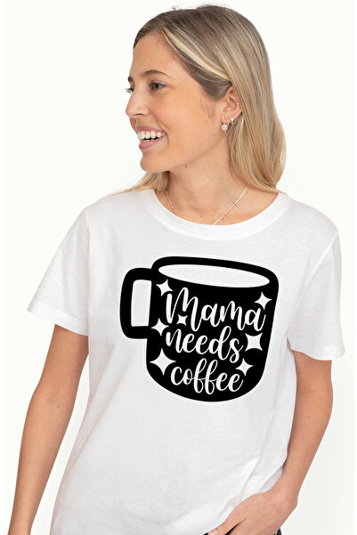 StoryGift Romania Tricou Femei Cu Mesajul In Engleza "mama Needs Coffee" - Ma...