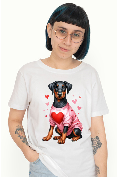 StoryGift Romania Tricou Femei Cu Un Catel Rottweiler, Ilustratie, Bluza, Roz...