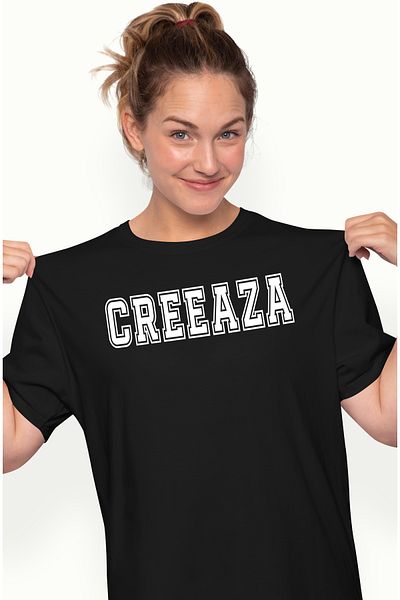 StoryGift Romania Tricou Femei Creeaza, Mesaj Motivational, Text Inspirational, Self Care, Cu Imp Blk_l