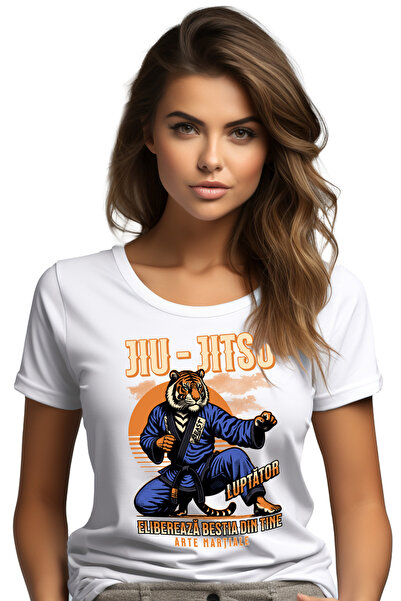 StoryGift Romania Tricou Femei Tigru Jiu-jitsu Arte Martiale. Elibereaza Best...
