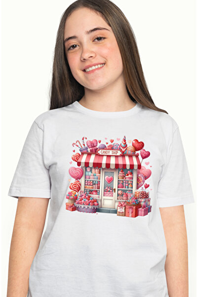 StoryGift Romania Tricou Femei Cu Un Magazin Cu Dulciuri, Ilustratie, Ri, Bun...