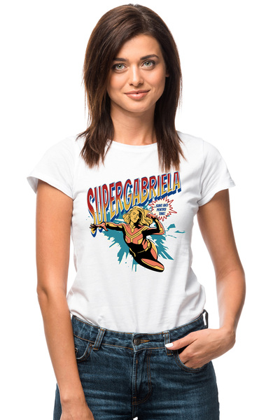 StoryGift Romania Tricou Femei Super Gabriela, SuperErou Sunt Aici Pentru Tin...