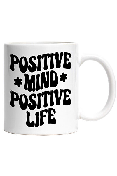 StoryGift Romania Cana Cu Floricele Si Textul "positive Mind, Positive Life" ...