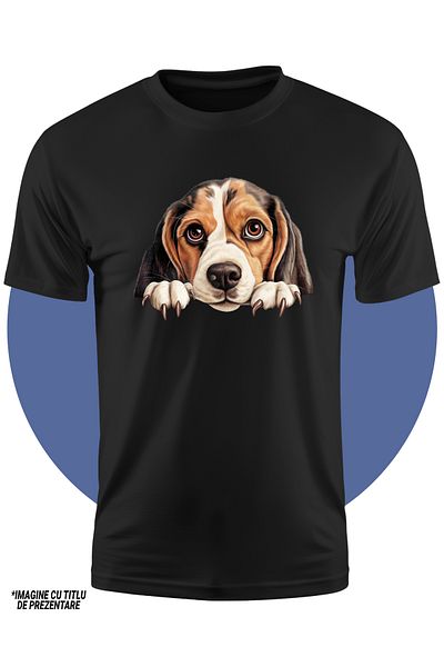 StoryGift Romania Tricou Copii Cu Un Catel Care Isi Asteapta Stapanul, Ilustratie, Are Nevoie De Grija, Puti