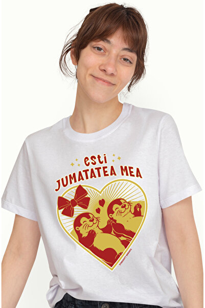 StoryGift Romania Tricou Femei Esti Jumatea Mea Cuplu Fericit Valentine's Day...