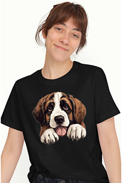 StoryGift Romania Tricou Femei Cu Un Catel Jucaus, Ilustratie, Prietenos, Cum...