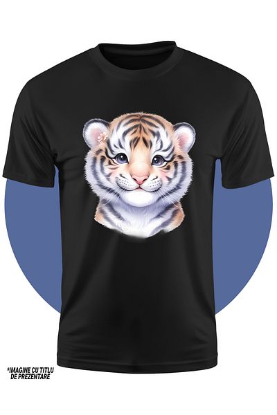 StoryGift Romania Children's T-shirt with a tiger cub, illustration, nature, jungle, childhood, care, for children