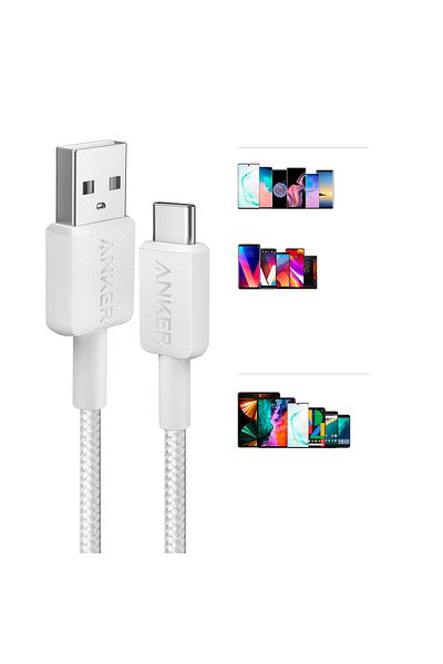 Anker انكر كيبل يواسبي الى يواسبي سي لاجهزة بطول 1.8 متر موديل 322 اسود