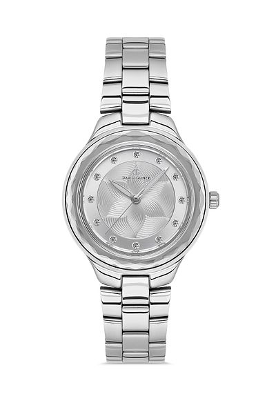 DAVID GUNER Women's Wristwatch with Silver Coated White Dial - Dg-8728La-A1