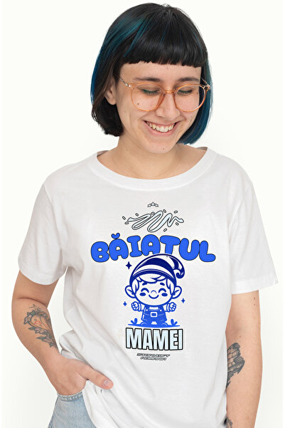 StoryGift Romania Tricou Femei Baiatul Mamei Familie Iubire Copii Barbat Cu I...