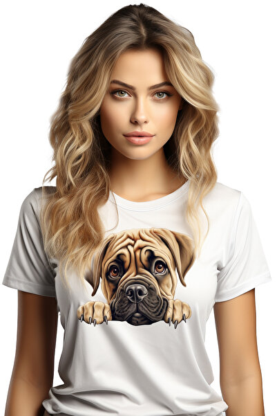 StoryGift Romania Tricou Femei Cu Un Catel Dezamagit, Ilustratie, Maro Deschi...