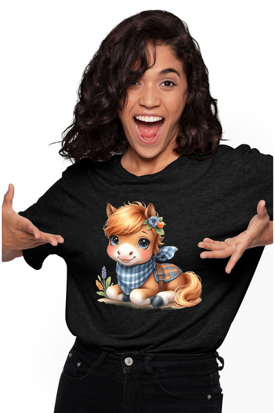 StoryGift Romania Tricou Femei Cu Un Calut In Vestul Salbatic, Vesel, Animal ...