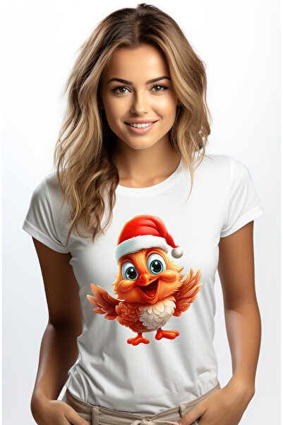 StoryGift Romania Tricou Femei Cu Un Pui Care Zambeste Larg, Ilustratie, Caci...