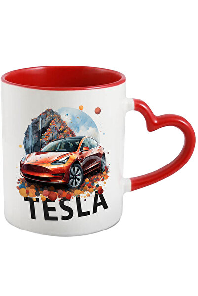 StoryGift Romania Cana Cu Masina, Tesla, Stanci, Buline, Cer, Nori, Multicolo...