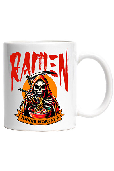 StoryGift Romania Cana Moartea Mancand Ramen Iubire Mortala, 330ml, Ceramic C...