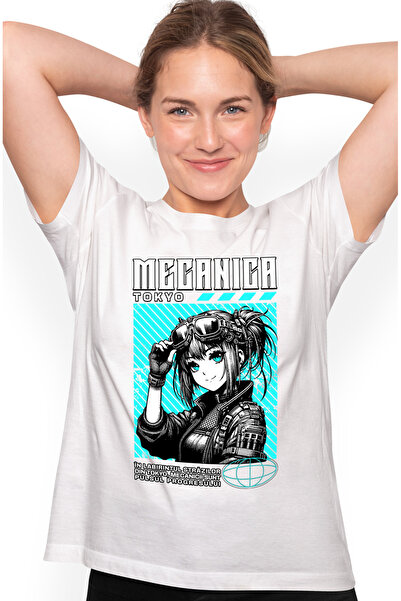 StoryGift Romania Tricou Femei Fata Cu Ochelari De Mecanic Mecanica Tokyo. Ur...