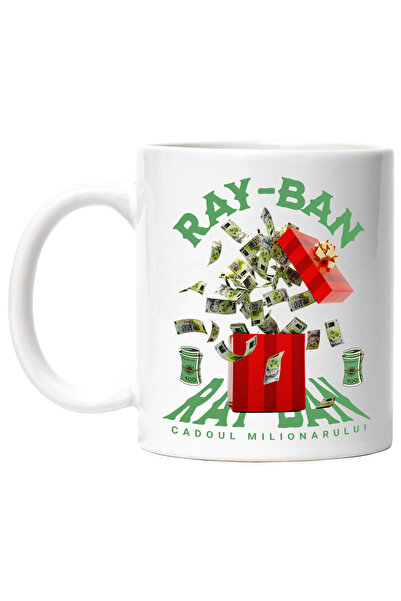 StoryGift Romania Cana _ray-ban_ - Cadoul Milionarului, 330ml, Ceramic Cu Man...