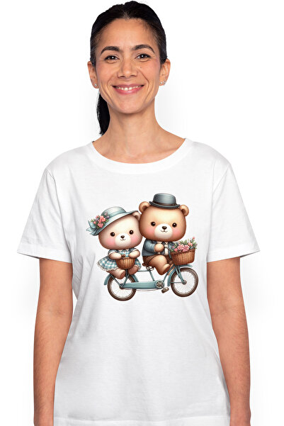 StoryGift Romania Tricou Femei Cu O Ursoaica Si Un Urs Care Se Plimba Cu Bici...