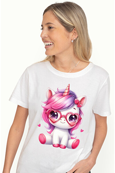 StoryGift Romania Tricou Femei Cu Un Unicorn, Ilustratie, Bucurie, Veselie, I...