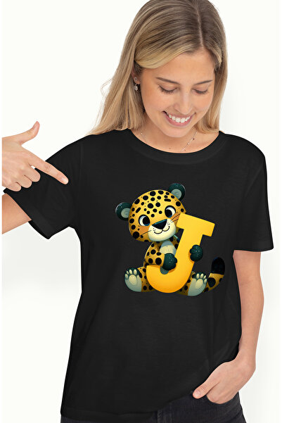 StoryGift Romania Tricou Femei Cu Un Jaguar Cu Litera "j", Ilustratie, Pentru...